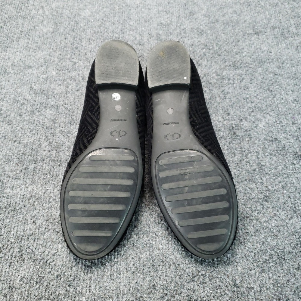 Sesto Meucci Shoes Womens Size 8 Black Velvet Loafer Flats Slip On Italy Glitter - Picture 9 of 16